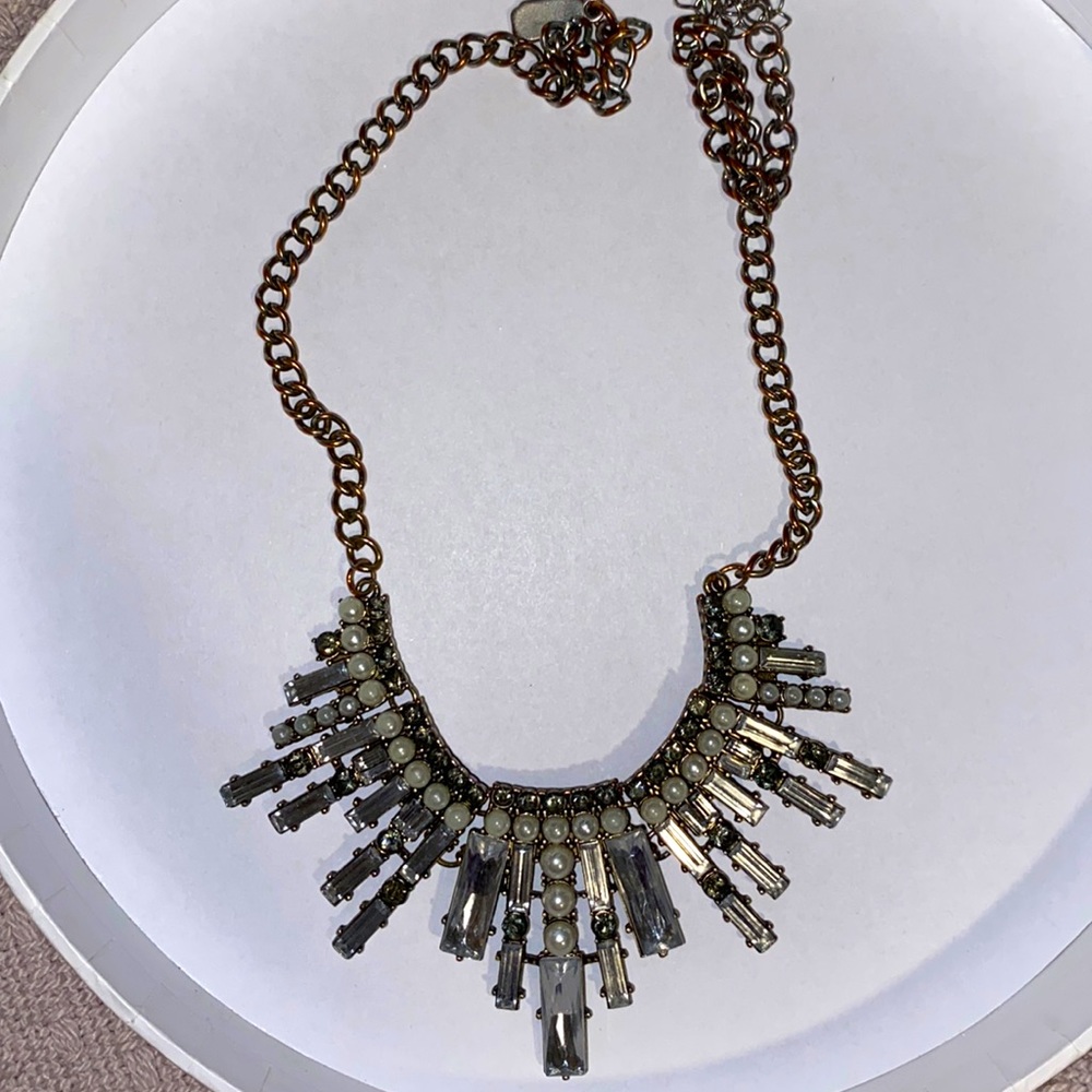 BaubleBar Pearl Rhinestone Statement Necklace